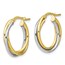 10K Two-tone Polished Hoop Earrings - 21.7 mm