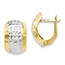 10K w/Rhodium D/C Hinged Earrings - 15.5 mm