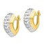 10K w/Rhodium D/C Hinged Earrings - 15.5 mm