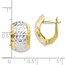10K w/Rhodium D/C Hinged Earrings - 15.5 mm