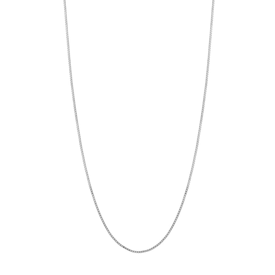 10K White Gold 0.66 mm Box Chain with Lobster Clasp - 16in.