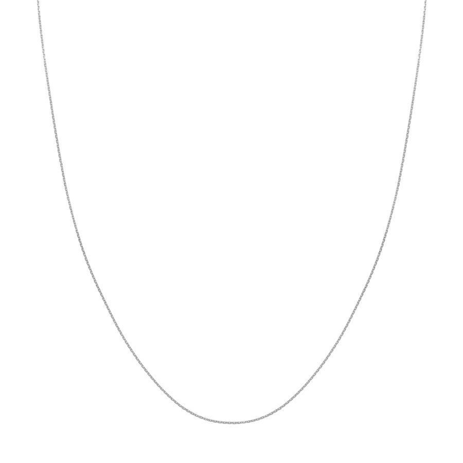 10K White Gold 0.8 mm Cable Chain with Lobster Clasp - 18in.