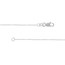 10K White Gold 0.8 mm Cable Chain with Lobster Clasp - 18in.