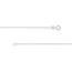 10K White Gold 0.8 mm Cable Chain with Spring Ring Clasp - 18in.