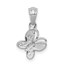 10K White Gold .01ct. Diamond Butterfly Pendant