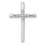 10K White Gold .03ct. Diamond Cross Chain Slide - 20 mm