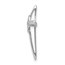 10K White Gold .03ct. Diamond Cross Chain Slide - 20 mm
