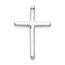 10K White Gold .03ct. Diamond Cross Chain Slide - 20 mm