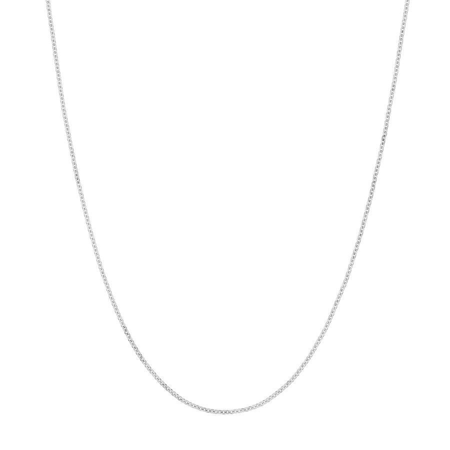 10K White Gold 1.05 mm Cable Chain with Lobster Clasp - 18in.