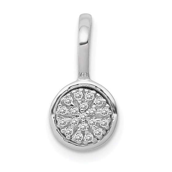 10K White Gold 1/10ct. Diamond Circle Cluster Pendant 10K White Gold 1/10ct. Diamond Circle Cluster Pendant