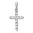 10K White Gold 1/10ct. Diamond Cross Pendant - 19 mm