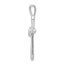 10K White Gold 1/10ct. Diamond Cross w/Heart Pendant - 30.5 mm