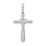 10K White Gold 1/10ct. Diamond Cross w/Heart Pendant - 30.5 mm