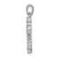 10K White Gold 1/10ct. Diamond Fleur e Lis Cross Pendant - 20 mm