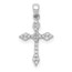 10K White Gold 1/15ct. Diamond Cross Pendant - 17 mm