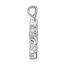10K White Gold 1/15ct. Diamond Cross Pendant - 17 mm