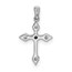 10K White Gold 1/15ct. Diamond Cross Pendant - 17 mm