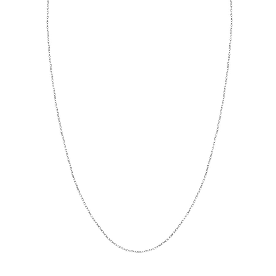 10K White Gold 1.2 mm Rope Chain w Lobster Clasp - 16in
