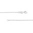 10K White Gold 1.2 mm Rope Chain w Lobster Clasp - 16in