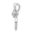 10K White Gold 1/20ct. Diamond Cross Chain Slide - 19 mm