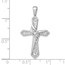 10K White Gold 1/20ct. Diamond Cross Pendant - 32.5 mm