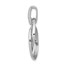 10K White Gold 1/20ct. Diamond Double Oval Pendant - in.