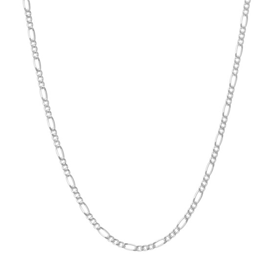 10K White Gold 1.28 mm Concave Figaro Chain - 18in. 10K White Gold 1.28 mm Concave Figaro Chain - 18in.