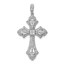 10K White Gold 1/2ct. Diamond Fancy Cross Pendant - 35 mm