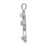 10K White Gold 1/2ct. Diamond Fancy Cross Pendant - 35 mm