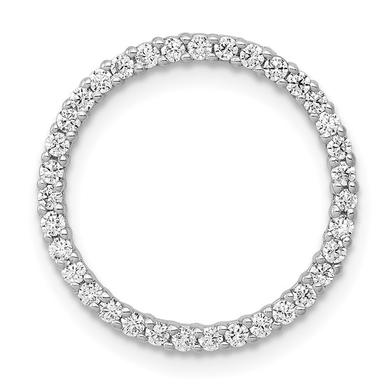10K White Gold 1/3ct. Diamond Circle Chain Slide 10K White Gold 1/3ct. Diamond Circle Chain Slide