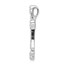 10K White Gold 1/4ct. Diamond Budded Cross Chain Slide - 24.5 mm