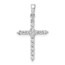 10K White Gold 1/4ct. Diamond Cross Pendant - 24 mm