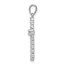 10K White Gold 1/4ct. Diamond Cross Pendant - 24 mm