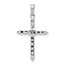 10K White Gold 1/4ct. Diamond Cross Pendant - 24 mm