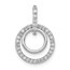 10K White Gold 1/4ct. Diamond Double Circle Dangle Pendant