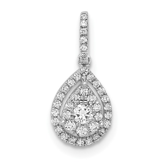 10K White Gold 1/4ct.Diamond Teardrop Pendant 10K White Gold 1/4ct.Diamond Teardrop Pendant