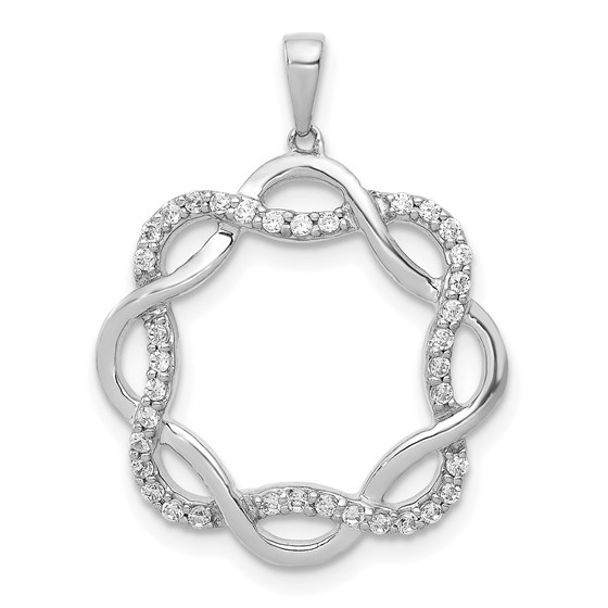 10K White Gold 1/5ct. Diamond Twisted Pendant 10K White Gold 1/5ct. Diamond Twisted Pendant