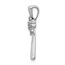10K White Gold 1/6ct. 5-Stone Diamond Cross Chain Slide - 20 mm
