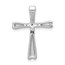 10K White Gold 1/6ct. 5-Stone Diamond Cross Chain Slide - 20 mm