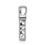 10K White Gold 1/6ct. Diamond Latin Cross Chain Slide - 15 mm