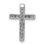 10K White Gold 1/6ct. Diamond Latin Cross Chain Slide - 15 mm