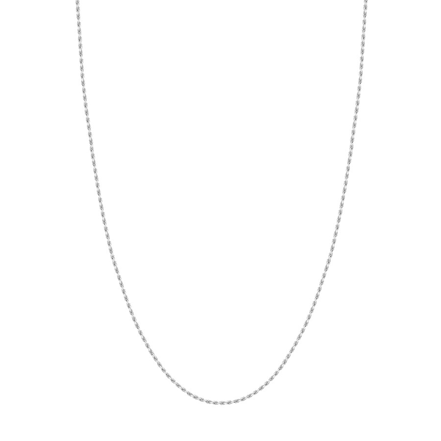 10K White Gold 1.8 mm DC Rope Chain with Lobster Clasp - 16in.