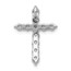 10K White Gold 3/4ct. Diamond Cross Chain Slide - 21 mm