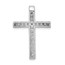 10K White Gold 3/8ct. Diamond Cross Chain Slide - 27 mm