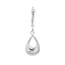 10K White Gold 3D Open Teardrop Leverback Dangle Earrings