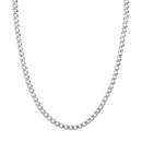 10K White Gold 5.8 mm Concave Cuban Chain w - 24in.