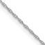 10K White Gold .6 mm Carded Cable Rope Chain - 13 in.