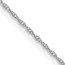 10K White Gold .6 mm Carded Cable Rope Chain - 16 in.