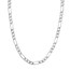 10K White Gold 7.3 mm Concave Figaro Chain - 30in