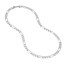 10K White Gold 7.3 mm Concave Figaro Chain - 30in